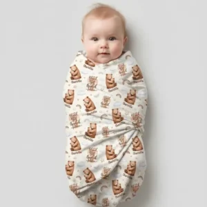 Custom Name Blessed By God Spoiled By Grandma Swaddle Blanket