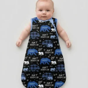 Our 1st Father's Day Daddy Bear & Me Matching Bamboo Sleep Bag