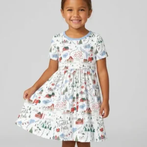 The North Pole Map Bamboo Twirl Dress
