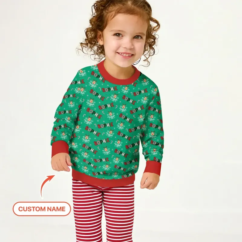 Custom Name "My First Christmas" Bamboo Crewneck Sweatshirt