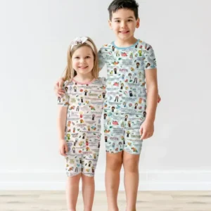 Catholic Saint Quotes Bamboo Two Piece Short Sleeve Shorts Pajama Set