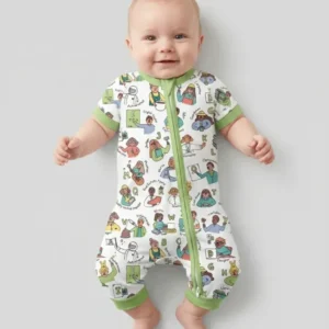 Jobs Alphabet Bamboo Shorty Zippy
