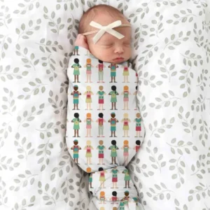 Little Friends Everywhere swaddle blanket