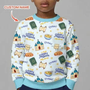 Custom name "Pesach Sameach" Bamboo Crewneck Sweatshirt