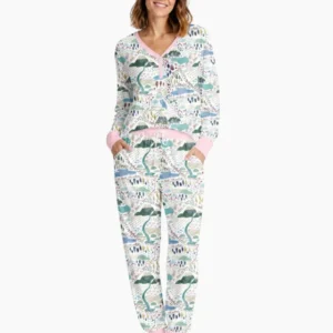 Whimsical Psalms 23 Map Bamboo Women Pajama Set