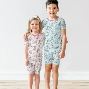 Easter Silly Goose Bamboo Two Piece Short Sleeve Shorts Pajama Set