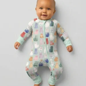 Enchanted Happy Kitty Family Matching Bamboo Convertible Zippy
