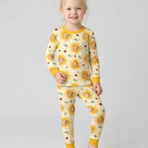 Custom Photo Be The Sunshine Bamboo Two Piece Long Sleeve Pajama Set