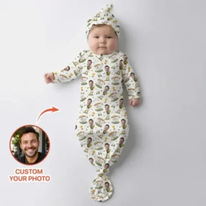 Custom Photo Daddy's Little Caddie Daddy & Me Matching Bamboo Knot Gown
