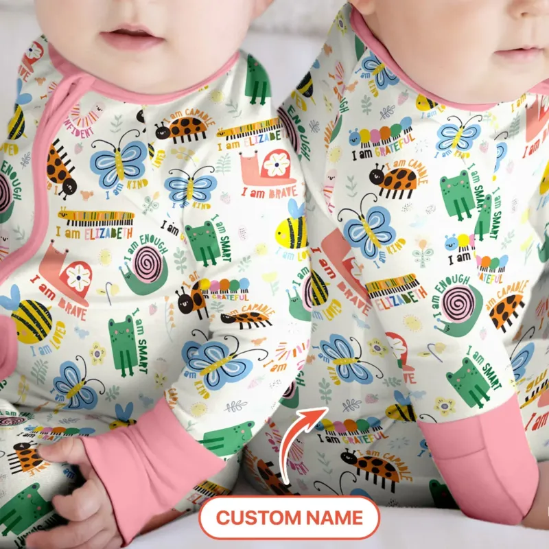 Spring Garden Custom Name Bamboo Convertible Zippy