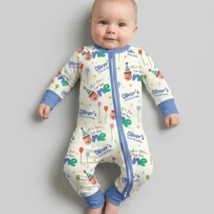 Custom Photo First Birthday Fun Bamboo Convertible Zippy