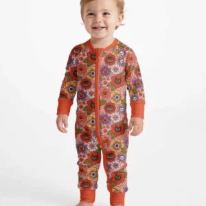 70s Halloween Floral Bamboo Convertible Zippy