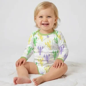 Mardi Gras Crawfish Family Matching Bamboo Bodysuit