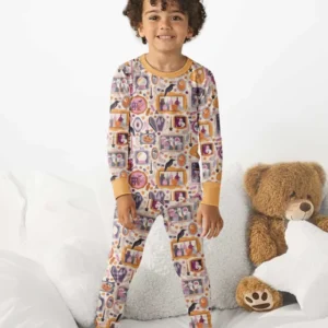 Spooky Portraits Bamboo Two Piece Long Sleeve Pajama Set