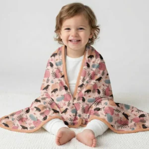 Pastel Pumpkin Patch Garden Bamboo Blanket