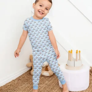 Ice Skating Bamboo Two Piece Short Sleeve Pajama Set
