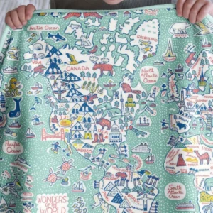 Hello World Wonders Bamboo Blanket