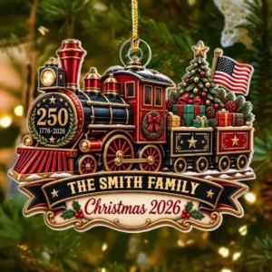 250th Anniversary Christmas Train - Personalized Acrylic Ornament