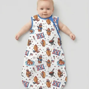 Hot Dog Patriotic Bamboo Sleep Bag