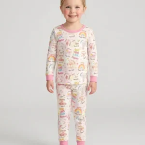 God Says I Am- Ballerina Custom Name Bamboo Two Piece Long Sleeve Pajama Set