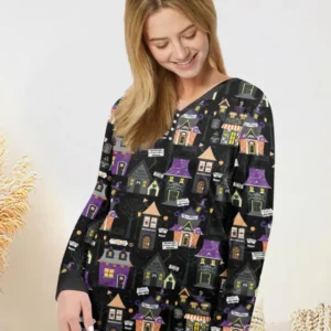 Halloween Hometown Bamboo Women Pajama Set