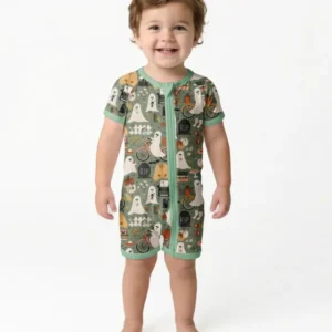 Cottagecore Ghost Parade Bamboo Shorty Zippy