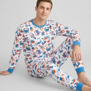 Crustacean Nation Family Matching Bamboo Men's Pajama Set