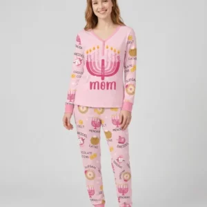Hanukkah Family Matching Bamboo Women Pajama Set