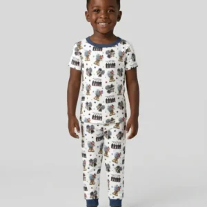 Honor the Brave Family Matching Bamboo Two Piece Short Sleeve Pajama Set