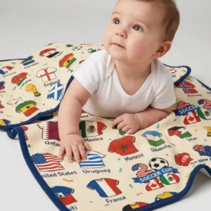 2026 Soccer World Jersey Flag Bamboo Blanket