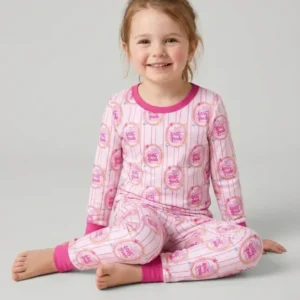 Custom Grade School Sweetie Bamboo Two Piece Long Sleeve Pajama Set