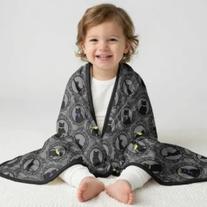 Midnight Cat Parade Bamboo Blanket