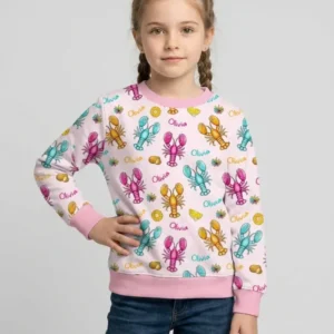 Custom Name Crawfish Crew Bamboo Crewneck Sweatshirt