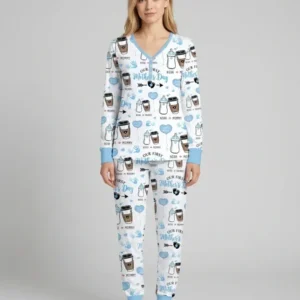 Custom Name First Mother's Day Drink Bamboo Women Pajama Set