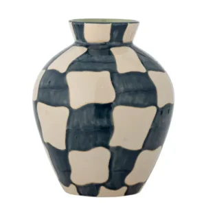 Vase Calma – Handbemaltes Grafikmuster
