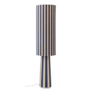 Stehlampe Feli – Velours-Schirm in Blau