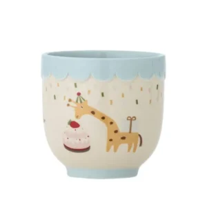 Kinder Tasse Josie - Steingut-Tasse mit Figuren & blauem Inneren