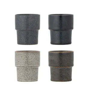 Becher-Set Varnö – Braun Steingut (4-teilig)