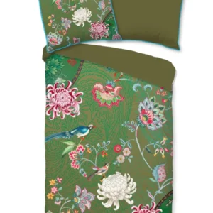Glück Percale Duvet Cover "Ming" - Grün - Rits