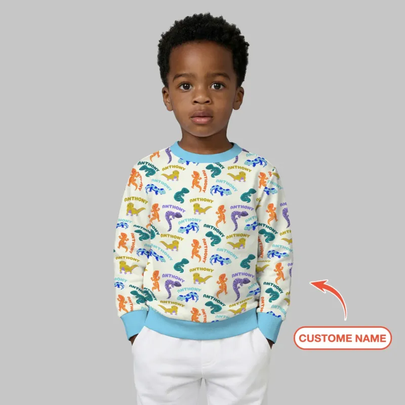 Custom Name Little Salamander Bamboo Crewneck Sweatshirt