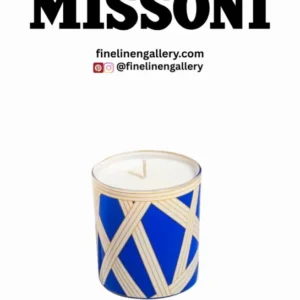 Missoni Home Scented Candle NASTRI 220 g Bicolore 2 Blue diam. 3.3", H 3.5" - Palais Royal Linen Gallery