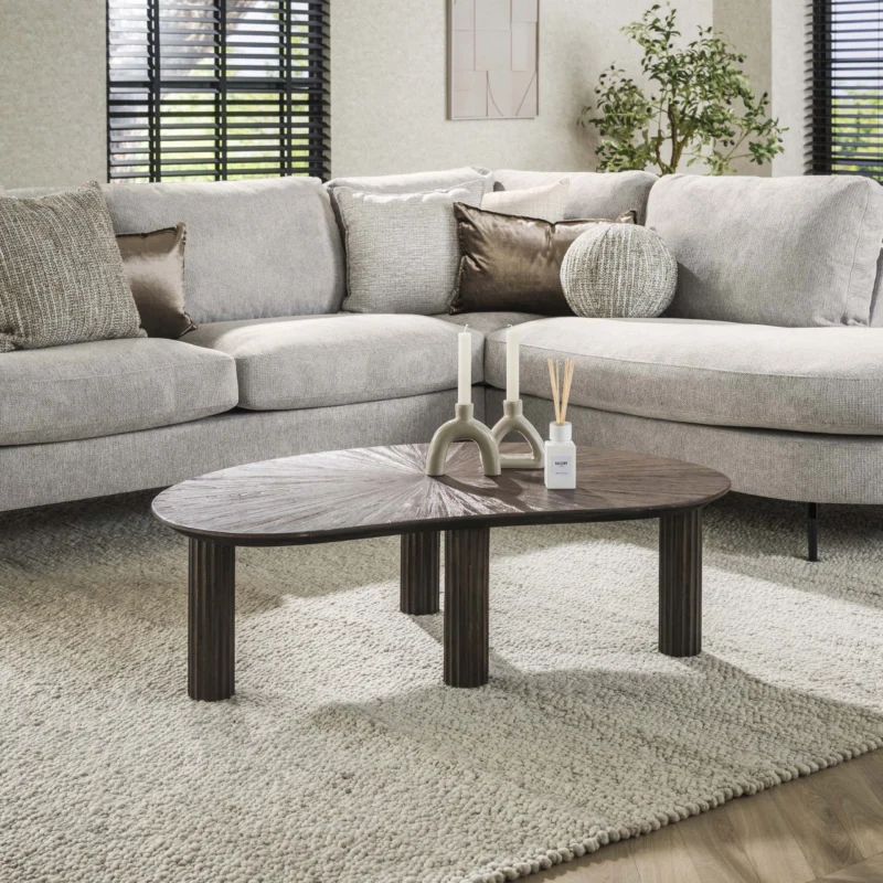 MAYA TEAK Couchtisch 110cm / Massiv Teak Espresso
