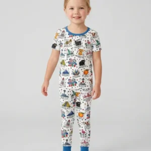 2026 Soccer Cup Host Citties Bamboo Two Piece Short Sleeve Pajama Set