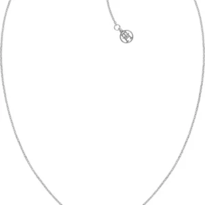 Silberfarbene Ankerkette mit geometrischem Anhänger