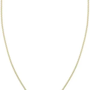 Goldene Venezianerkette mit rechteckigem Anhänger und Reliefstreifen