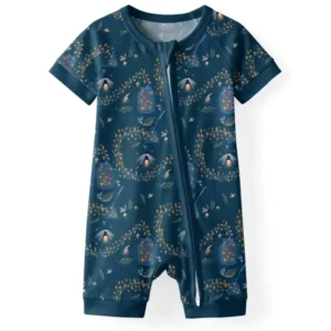 Catching Fireflies Bamboo Shorty Zippered Romper