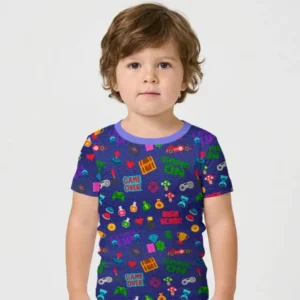 Gamer Mode On Family Matching Bamboo Two Piece Short Sleeve Shorts Pajama Set