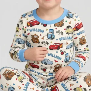 Car Movie Bamboo Two Piece Long Sleeve Pajama Set