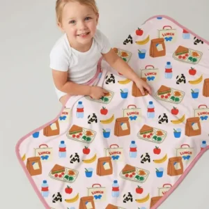 Happy School Lunch Bamboo Blanket