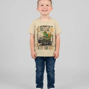 Back To School Monster Truck Dino Crewneck T-Shirt